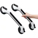TAILI Shower Grab Bar 2 Pack Suction Grab Bars for Bathtubs and Showers, Heavy Duty Shower Handle Removable Shower Handrails for Seniors and Elderly, Bathroom Safety Grip No Drilling Waterproof, Black image 0
