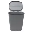 JVL Knit Design Loop Plastic Rectangular Lidded Laundry Basket – Grey image 1