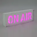 GLOBAL GIZMOS Table Lamp Neon Sign On Air White image 0