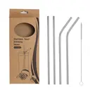 Huacan outdoor Stainless Steel Straw Set Coffee Beverage Gift Set 5-piece Set image 0