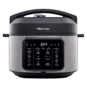 Hisense 6L Multicooker - Black, 10 Programmes, Pressure Cooker, Slow Cooker, Rice Cooker, Food Steamer, Stainless Steel, MC6SBUK image 0