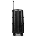 24 Inch Medium Check-in Luggage Hard Shell PC Suitcase with 4 Spinner Wheels, TSA Lock and YKK Zipper, Lightweight Durable Travel Suitcase (Black, 64 cm) image 3