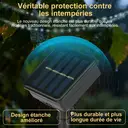 VIVREAL Lot de 2 guirlandes lumineuses solaires en fil cuivre – 8 m (26 pieds), 80 LED, blanc froid, étanches pour l’extérieur, guirlandes féeriques pour jardin, terrasse et décoration festive, IL-CSL-BB01, offre spéciale Nouvel An, meilleur cadeau image 6