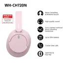 Sony WH-CH720N Noise-Cancelling Over-Ear Headphones (Pink) image 1