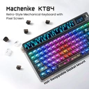 Machenike KT84-B84W clavier mécanique 75 % triple mode, disposition QWERTY US, Noir, interrupteur jaune Gateron Smart Screen image 7
