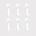 JORDAN&JUDY No-Drill Strong Adhesive Hooks, 6-Pack, Stainless Steel, Damage-Free, Over-Door Storage, White image 0