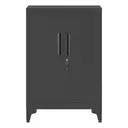 Ochama x SONGMICS Armoire à outils métallique avec portes verrouillables et étagères, organisateur de garage pour bureau ou maison, noir image 1