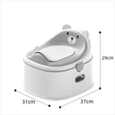 Abattant WC ours pliable avec marchepied antidérapant pour enfants de 1 à 3 ans - Gris  image 3