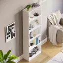 Vida Designs Bookcase Cambridge 5 Shelves White Extra Large image 3