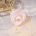 Wei’s Moment 20Pcs Artificial Flowers Roses, Real Touch
 Foam Roses, Fake Flowers Rose for DIY Wedding Bridal Bouquets Baby Shower Table Centerpieces Home Decorations, Cream Meat pink image 2