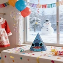 Stitch & Angel Party Hats Pack of 6 image 1