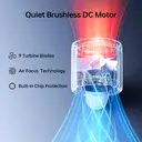 JISULIFE Life10S Ventilateur portable avec affichage numérique - Bleu image 5