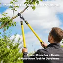 GARTOL Taille-branche à lames franches 66 cm, haute résistance – coupe-branches avec lame en acier SK5, poignées absorbant les chocs, capacité de coupe jusqu’à 4 cm, taille-branches de jardin durable image 5