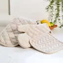 Dexam Single Oven Glove Love Colour 100% Cotton Stone image 7
