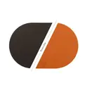 BJÖRN Set de dessous d’assiette réversibles ovales - lot de 6 - cuir recyclé - orange et chocolat image 1