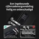 ochama Reiskoffer Set van 3 Stuks, Hardcase Kofferset met 360° Zwenkwielen en Trekstang, 20+24+28 Inch Bagageset voor Reizen, Robuuste Trolley Set, Obsidiaan Zwart image 1