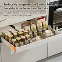 VIVREAL Organisateur de placard extensible de 30 à 50 cm en acier inoxydable - Blanc image 4