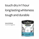Crown Quick Dry Eggshell Brilliant White 750ML image 3
