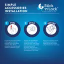 Croydex Stick 'n' Lock Shower Caddy - Chrome image 4