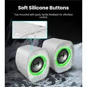 Enceintes de Bureau Gaming Edifier G1000 II pour Ordinateur, Haut-Parleur Large Bande 2,5" et Basses Renforcées, Bluetooth 5.4 USB-C AUX, 9 Modes d’Éclairage RGB Dynamiques pour PC - Blanc image 6