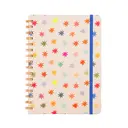 Jubiluu Carnet ligné A5 à spirales et couverture rigide - Étoiles multicolores image 0