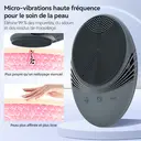 SUNLUXY JMY-103 Brosse nettoyante pour le visage, 5 modes de vibration, nettoyage en douceur avec tête de brosse en silicone, conception portable avec anneau de suspension - Noir image 5