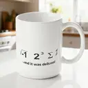 Alphynix Mug drôle - J'ai mangé de la tarte... et c'était délicieux. Geek des maths - Mugs café 33cl - Drôle inspirant et sarcasme,Le cadeau de la saint-valentin, cadeau d’anniversaire image 1