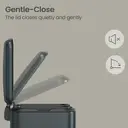 SONGMICSHOME  40L Double Kitchen Bin with Lids, Rubbish Bin, Soft Close with Plastic Inner Buckets, Greenish Grey image 6