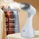 Aucma Handheld Garment Steamer,1500W High-Efficiency Steam,Steam Iron - 300mL Large Capacity Water Tank,Easily Removes Wrinkles,Lightweight Design,Suitable for Home,Office,and Travel, White, with 1 Fur Brush image 1