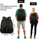 Large Laptop Backpack Men 55L， 18 Inch Work Waterproof Backpack Laptop Bag Travel Backpack， School Backpack Teenager Boys Anti Theft Business Black， New Year Sale ， Top gift picks image 3