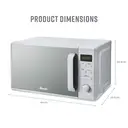 Swan Digital Microwave - White, 20L, 800W, with 95-Minute Timer, 5 Power Levels, SM4421WHT image 7