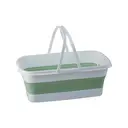 Maison by Premier Collapsible Laundry Basket in Green and White image 1