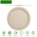 Ruibamboo disposable bamboo fiber plate 10 inches
25pack image 4