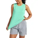 WILLIT Women's Workout Tank Tops Sleeveless Running Yoga Tops Quick Dry Active Shirts Gym Exercise Loose Fit Aqua M image 2