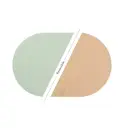 BJÖRN Lot de 6 sets de table ovales réversibles en cuir recyclé - Rose pâle et vert pâle image 1