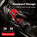 EAFC 12V 45NM Electric Ratchet Wrench 3/8 GJ04 Corner Detail Space Wrench Rechargeable Battery 7500mah(2500mAh*3) Tools for Motorcycle Home Mahine image 1
