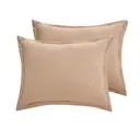 LeBonsoir Parure de lit avec housse de couette 260 x 240 cm et 2 taies d'oreiller 65 x 65 cm - Kaki image 4