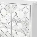 Galano Iris 2 Door Sideboard – Storage Cabinet for Living Room & Kitchen – Space Saving Side Unit with Arylic Mirror Doors, Modern Side Board Organizer - White image 6