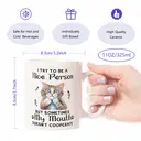 Alphynix 1 Mug blanc 33cl avec citation drôle "Ma bouche ne coopère pas" et design mignon de chat tigré, cadeau de Noël ou Thanksgiving humoristique & relatable,Le cadeau de la saint-valentin, cadeau d’anniversaire image 6