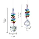 JU7CER Lot de 2 Suspensions Boule Cristal Cœur Arc-en-Ciel - Prism Cœur Multicolore, Décoration de Fenêtre pour Mariage et Noël image 3