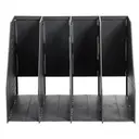 Deli Tri-Fold File Organizer, Office Desk Storage, Dark Gray, 1-Unit image 2