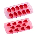 Essentials by Premier 11 Hearts Shaped Ice Cube Tray, Unique Ice Cube Tray, Thermoplastic Rubber Ice Freezing Tray image 1