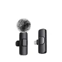 Verbex K9-Black Single Microphone, Wireless Mini Microphone for Live Streaming, Recording, and Interviews, Compatible with iOS Interface image 0