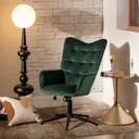 URBAN MEUBLE Green Velvet Office Chair with Adjustable Height image 1