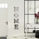 4-piece PVC mirror wall sticker, silver acrylic, suitable for modern home decoration in living rooms, bedrooms, entryways, or hallways. image 2