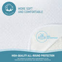 LeBonsoir, protège-matelas en 100 % coton, imperméable, respirant, antidérapant avec 4 élastiques aux coins, anti-taches, lavable, sans plis, blanc, 90 x 200 cm image 2