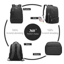 Travel Laptop Backpack with USB Charging Port, Water Resistant Business Work Computer Bag, Casual Daypack Schoolbag Rucksack for Women Men, Fits 15.6-inch Laptop, Lightweight Durable Daily Backpack Black image 2