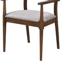 Dining Chairs with Armrests Orlando Walnut/Grey 2pcs image 2