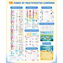 JoyCat Preschool Learning Activities 48 Reusable Pages, Handwriting Practice for Kids Toddlers, Tracing Letter Number Workbooks, Educational Toy Autism Busy Book, Learning Gift for 3 4 5 Year Olds image 1