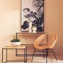 Interiors by Premier Coffee Table Depok Square Black/Rattan image 1